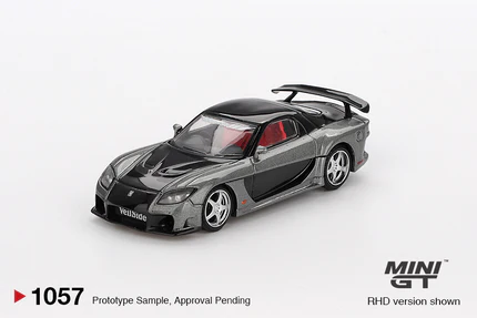 [MGT01057-L] [PRE-SALE 08/2025] Mô hình xe Mini GT 1:64 Mazda RX-7 VeilSide Fortune Grey - MGT01057