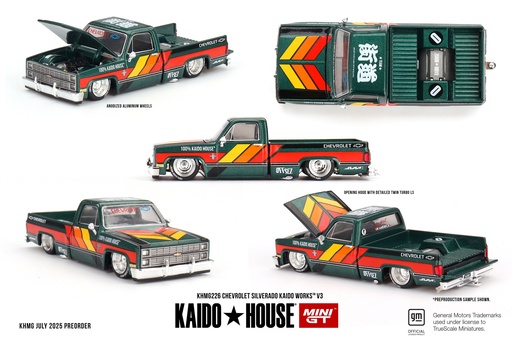 [KHMG226] [PRE-SALE 11/2025] Mô hình xe MINI GT 1/64 CHEVROLET SILVERADO KAIDO WORKS V3