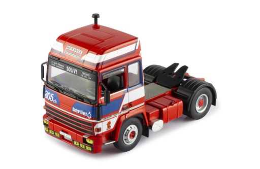 [TR194.22] Mô hình xe đầu kéo IXO 1:43 Berliet Tr 350 1978 Red With Stripes - TR194.22