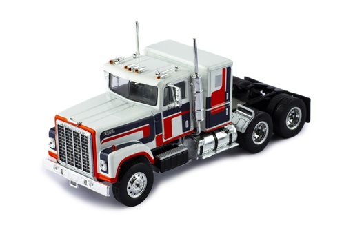 [TR153.22] Mô hình xe đầu kéo IXO 1:43 International Transtar 4300 1980 White With Stripes - TR153.22